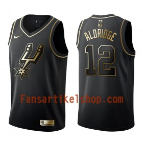 NBA San Antonio Spurs Trikot LaMarcus Aldridge 12 Nike Schwarz Golden Edition Swingman - Herren